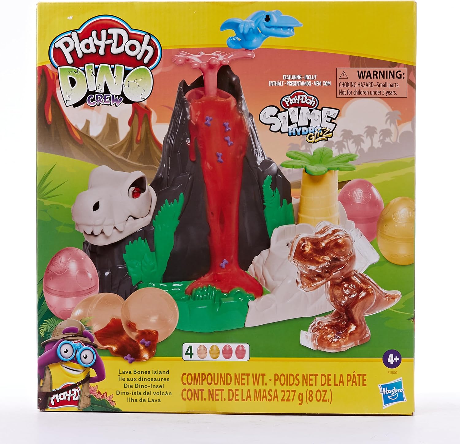 Play-Doh Slime Dino Crew Lava Bones Island