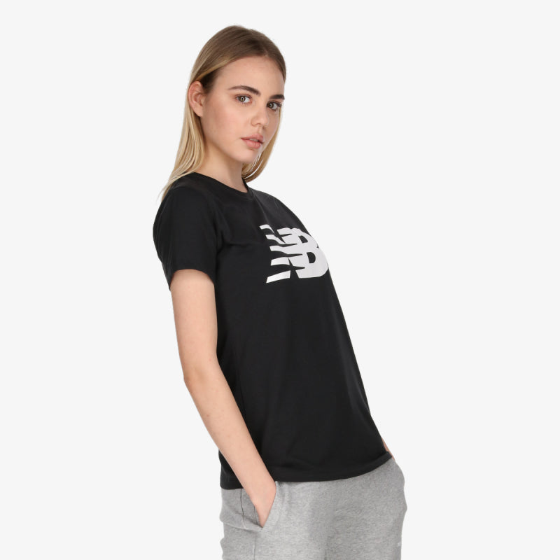 New Balance Womens Lifestyle Short Sleeve T Shirt - Black