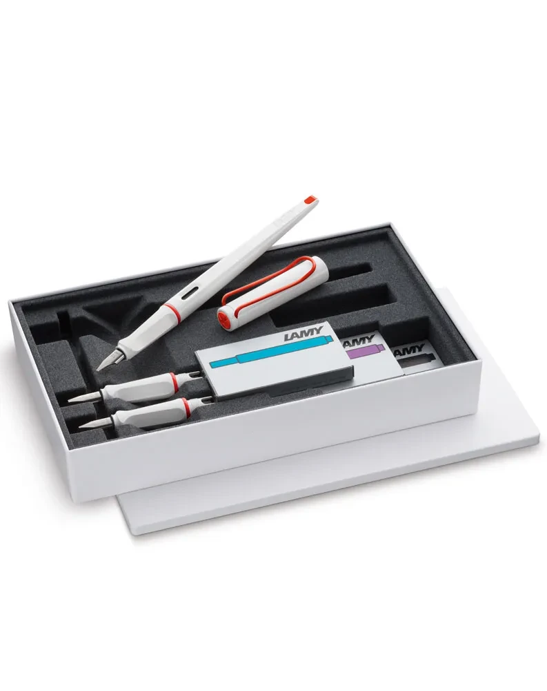 Joy Calligraphy Set - White/Red