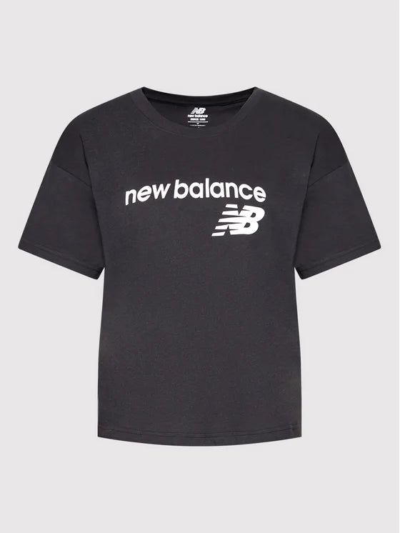 New Balance Womens Lifestyle Short Sleeve T Shirt - Black