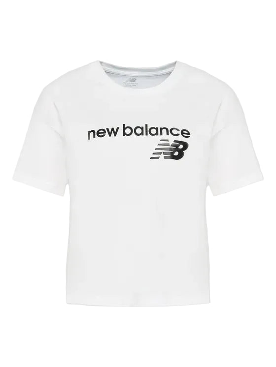 New Balance Womens Lifestyle Short Sleeve T Shirt - White