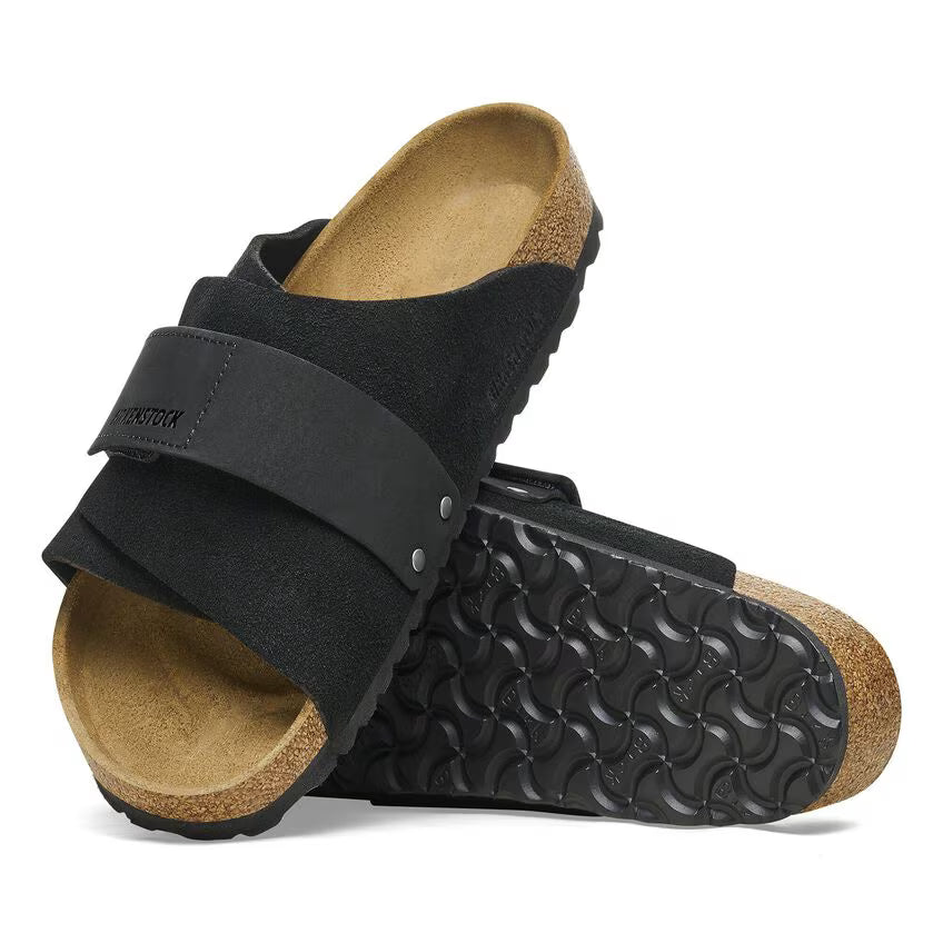 Kyoto Nubuck Suede Leather - Black
