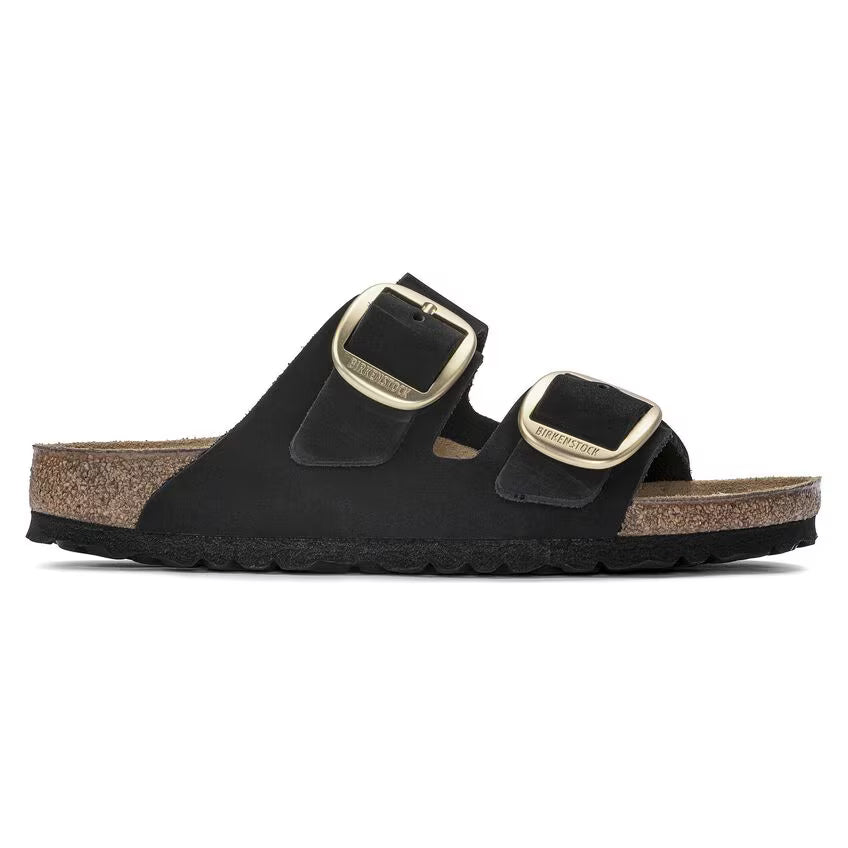 Arizona Big Buckle Nubuck Leather - Black
