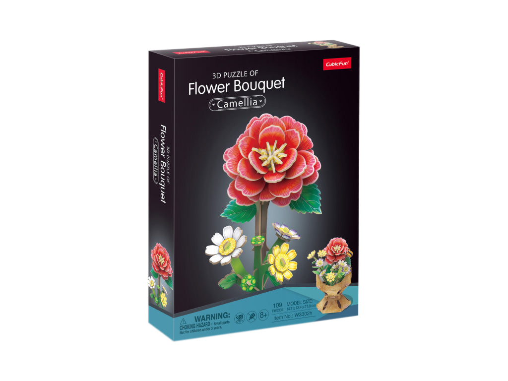 3D Puzzle Camellia Flower Bouquet