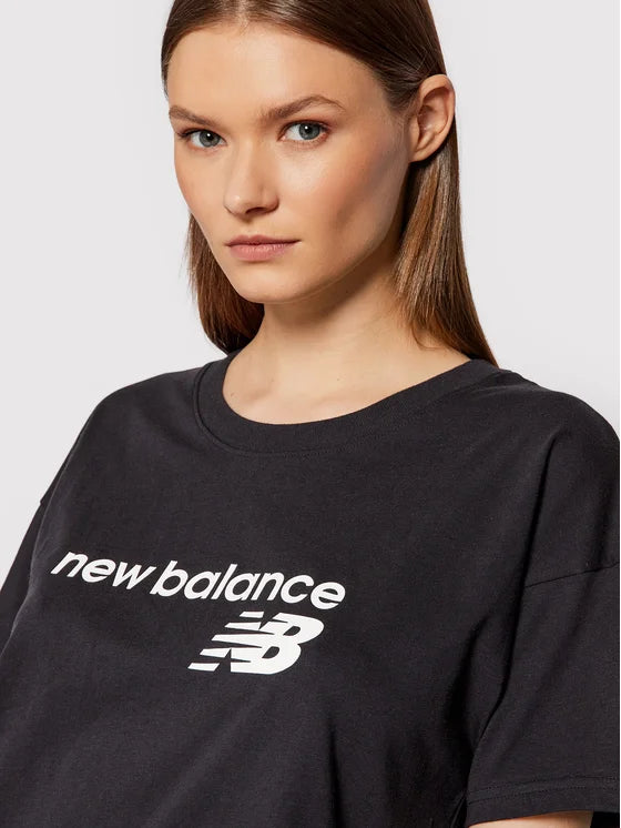 New Balance Womens Lifestyle Short Sleeve T Shirt - Black