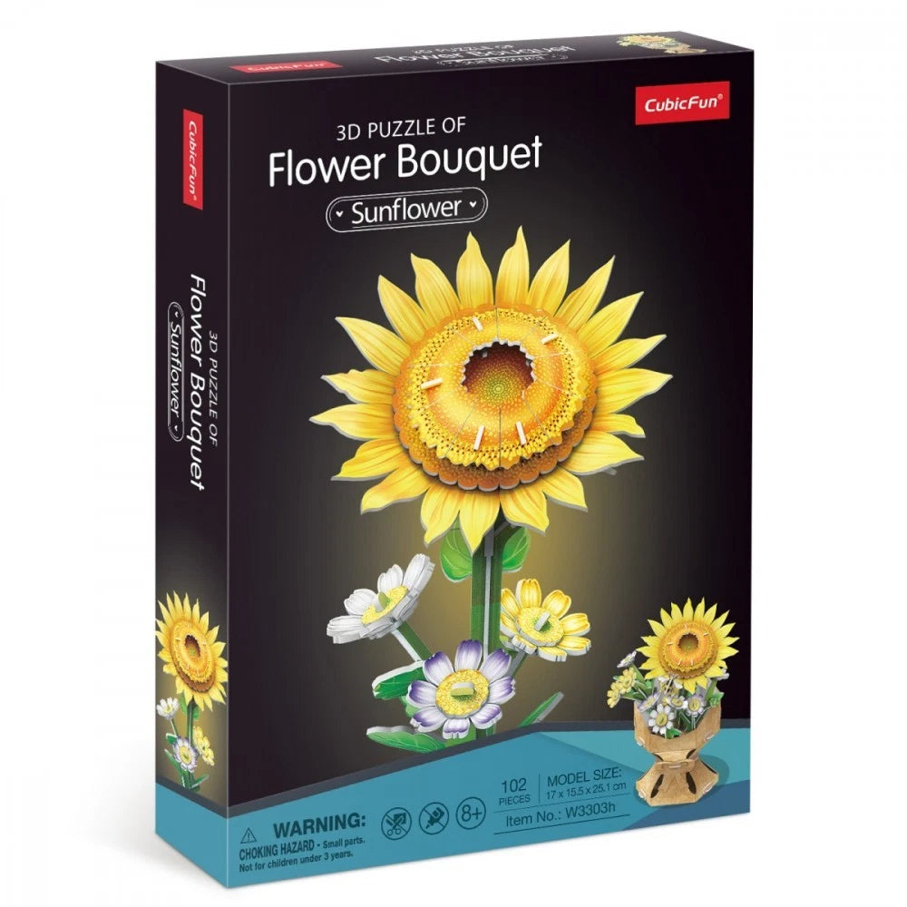 3D Puzzle Sunflower Flower Bouquet
