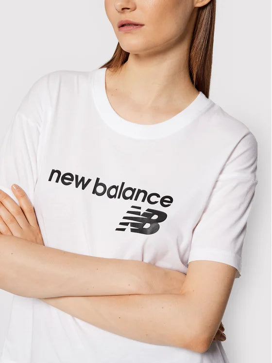 New Balance Womens Lifestyle Short Sleeve T Shirt - White